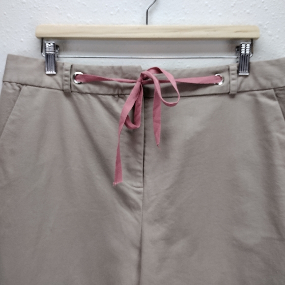 JustFab Pants Womens Extra Extra Large Chino Stripe Trousers Drawstring Tan - Picture 3 of 12